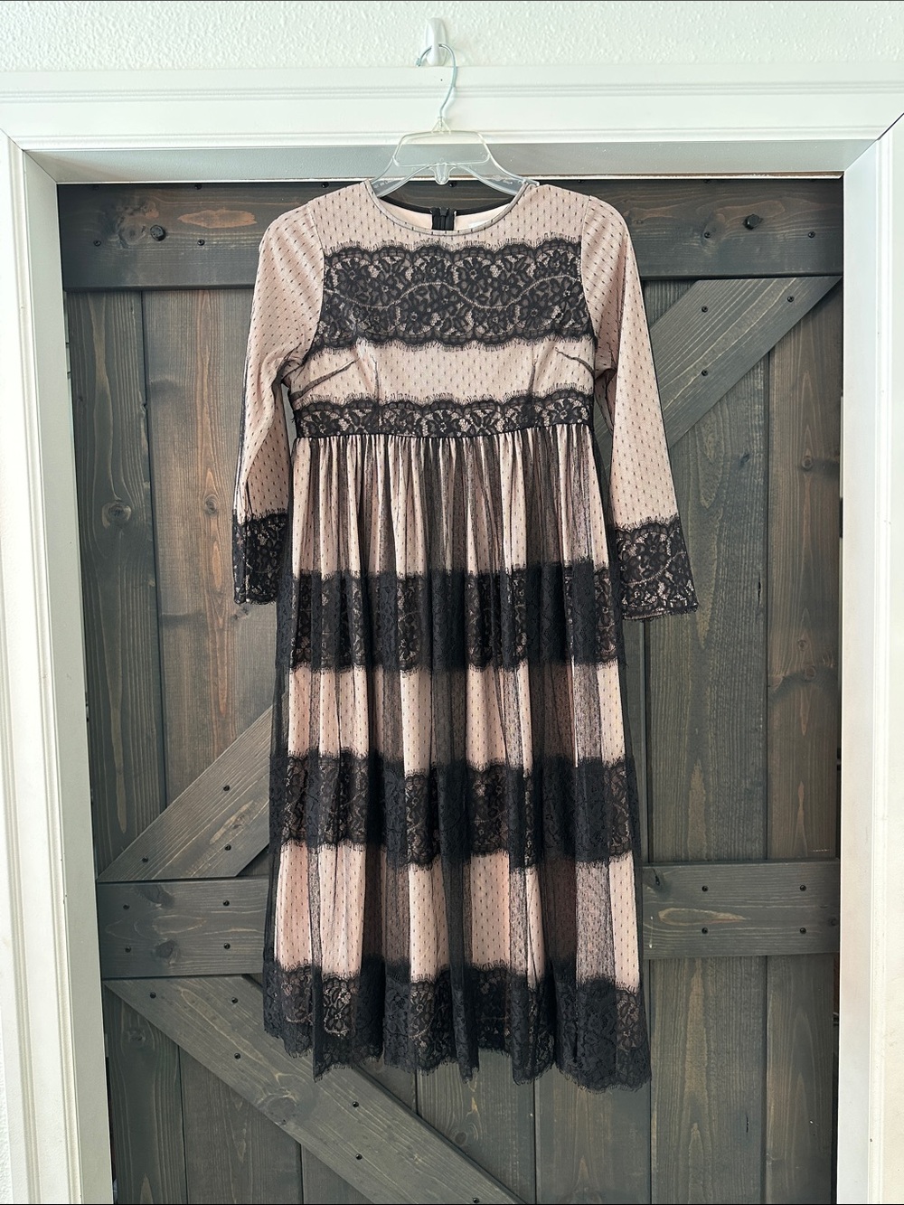 Dainty Jewells Black Lace Overlay Dress